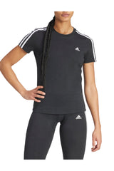 T-shirt Essentials Slim 3-Stripes Noir